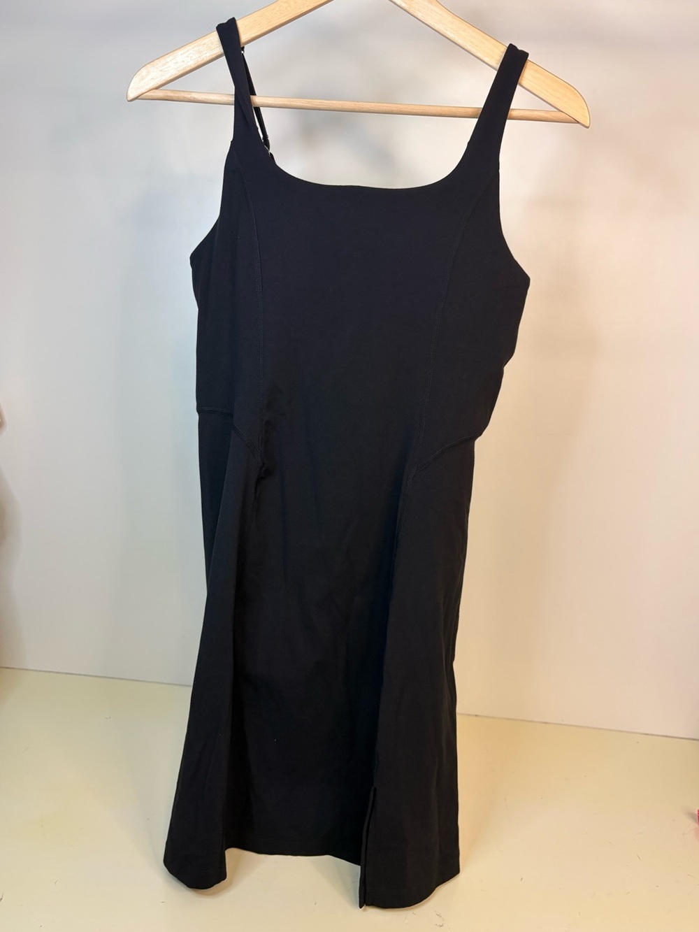 NWT Quince Black Square-Neck Active Dress small